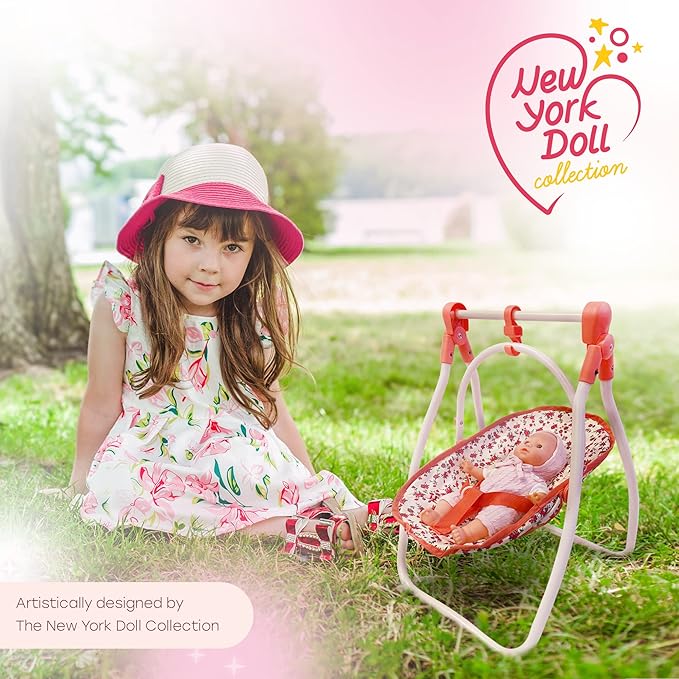 Baby Doll Accessories Set - 3-1 Baby Doll Furniture Set with Baby Doll Stroller, Baby Doll Crib 18” Doll 18" Dolls