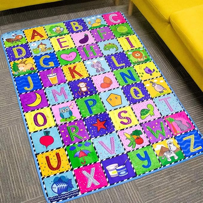 teytoy Baby Cotton, Crawling Mat Super Soft Carpet Plush Surface Non-Slip Design (59 x 44 Inch)