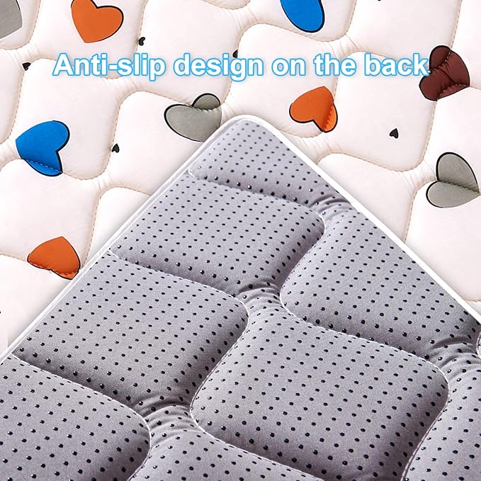 Premium 100% Cotton Baby Play Mat 79" X 71", Soft Thicker Foam Baby Mat for Floor