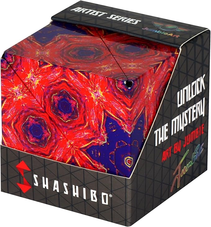 SHASHIBO Shape Shifting Box - Award-Winning, Patented Fidget Cube w/ 36 Rare Earth Magnets 70 Shapes,