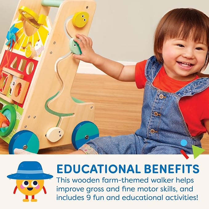 Battat – Wooden Activity Walker 9 Educational 1 Year