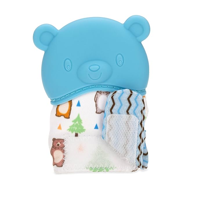 Nuby Happy Hands Silicone Teething Mitten - Baby Teething Toy 3+ Months