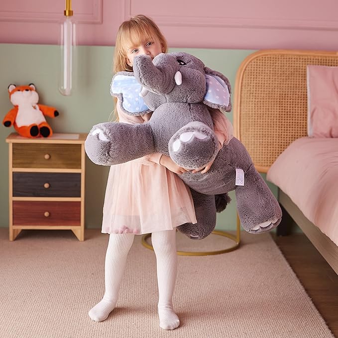 IKASA Large Elephant Stuffed Animal Plush Toy,29" Giant Elephant Big Jumbo Soft Toys