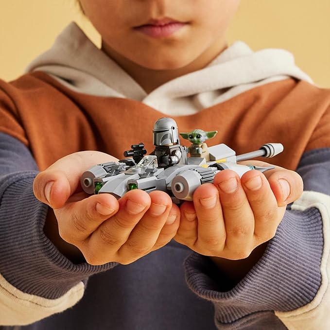 LEGO Star Wars The Mandalorian’s N-1 Starfighter Microfighter, Building Toy Set for Kids Ages 6 and Up with Mando and Grogu 'Baby Yoda' Minifigures 75363