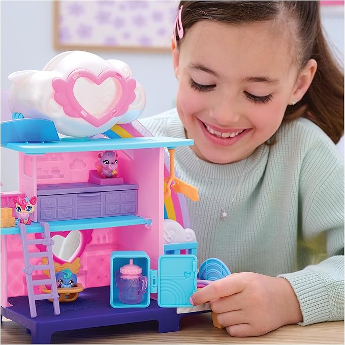 Hatchimals Alive, Hatchi-Nursery Playset Toy with 4 Mini Figures in Self-Hatching Eggs 13 Accessories, 3 and 4)