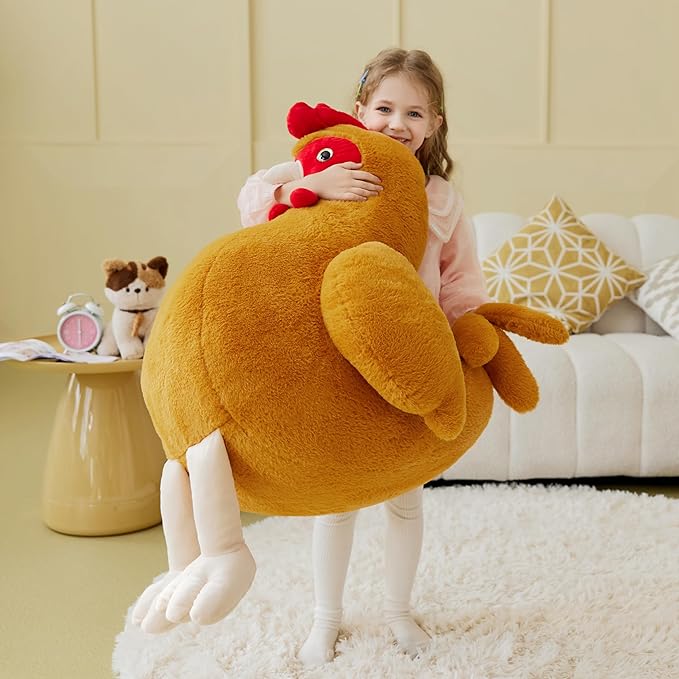 IKASA Giant Chicken Stuffed Animl Plush Toy,Big Large Jumbo Soft Toys 25.5" Huge