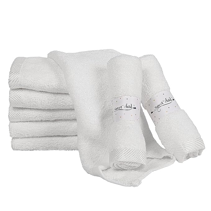8-Pack Organic Baby Washcloths - Super Soft Rayon Washcloth, Baby Wash Cloths
