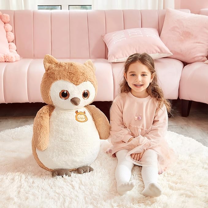 IKASA Giant Owl Stuffed Animal Jumbo Owl Plush Toy 23 inches