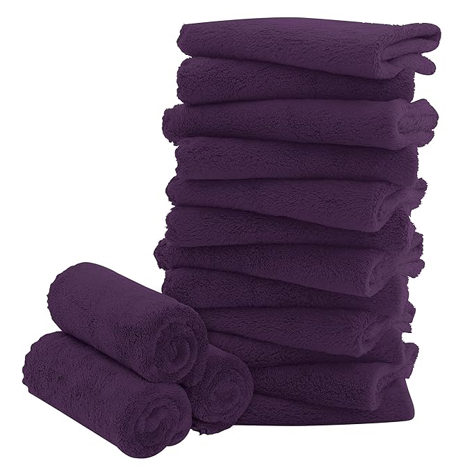 16 Pack Baby Washcloths - Luxury Coral Fleece 10x10 Inch