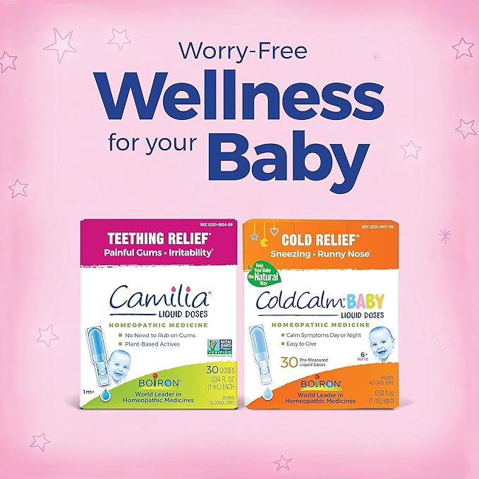 Boiron Camilia Teething Drops for Daytime and Nighttime Relief of 60 Count