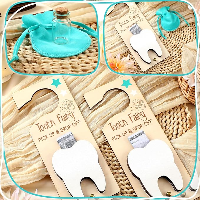 3 Pcs Tooth Fairy Tooth Holder Bag Tooth Fairy Door