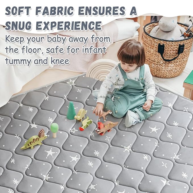 Baby Play Mat 50" X 50", Activity Playmats for Babies
