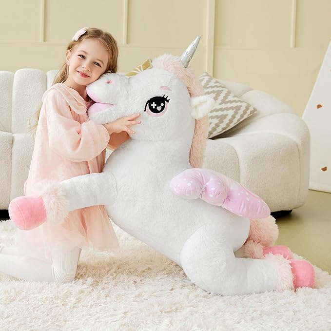 IKASA Giant Unicorn Stuffed Animal Plush Toy,Big Large Jumbo Soft Toys 43" Cute