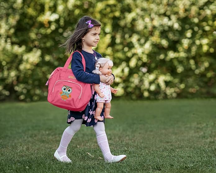 HappyVk- Baby Doll Diaper Bag with Doll Changing Pad- Handbag
