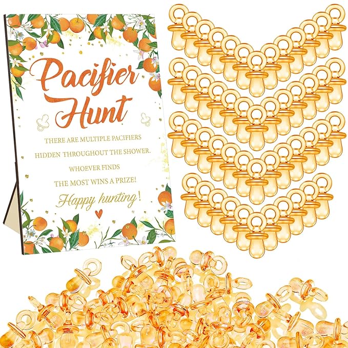 Thyle 51 Pcs Pacifier Hunt Baby Shower Games Include Baby 50 Acrylic