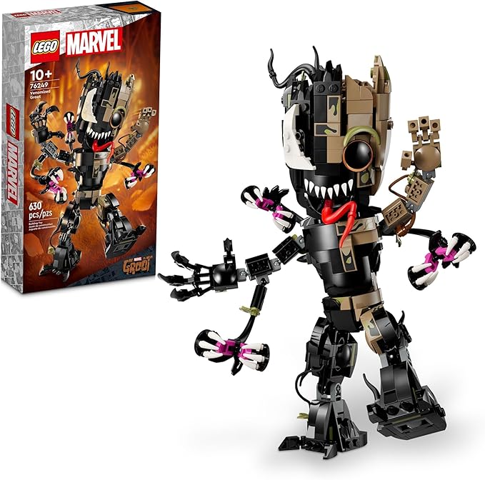 LEGO Marvel Venomized Groot 76249 Transformable Marvel Toy for Play and Display, Buildable Marvel Action Figure for Fans of the Guardians of the Galaxy Movie 10 Year