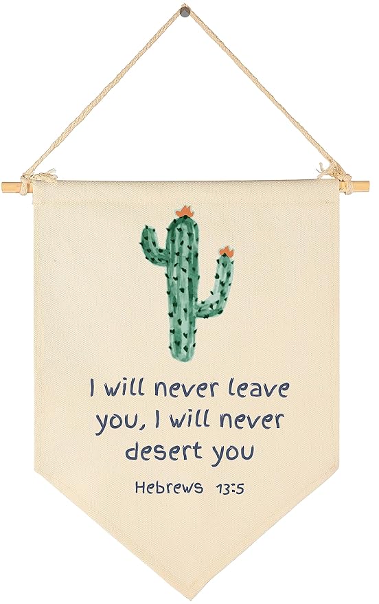 I Will Never Leave You-Scripture-Kids Memory Bible Verse -Flag Decor