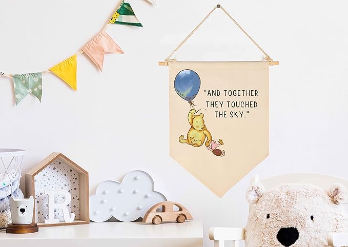 Winie Nursery Flag the Pooh,Nursery Wall Decor