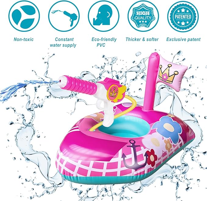 Inflatable Pool Floats Kids-Girls Pool Toys for Toddlers Ages 3-8, Kids Floats for Swimming Pool
