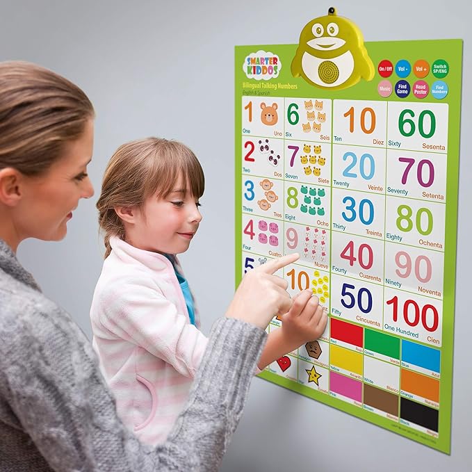 Bilingual Toddler Interactive Toys - English & Spanish ABC Learning for Toddlers. Numbers for Toddlers, Colors 3 Year