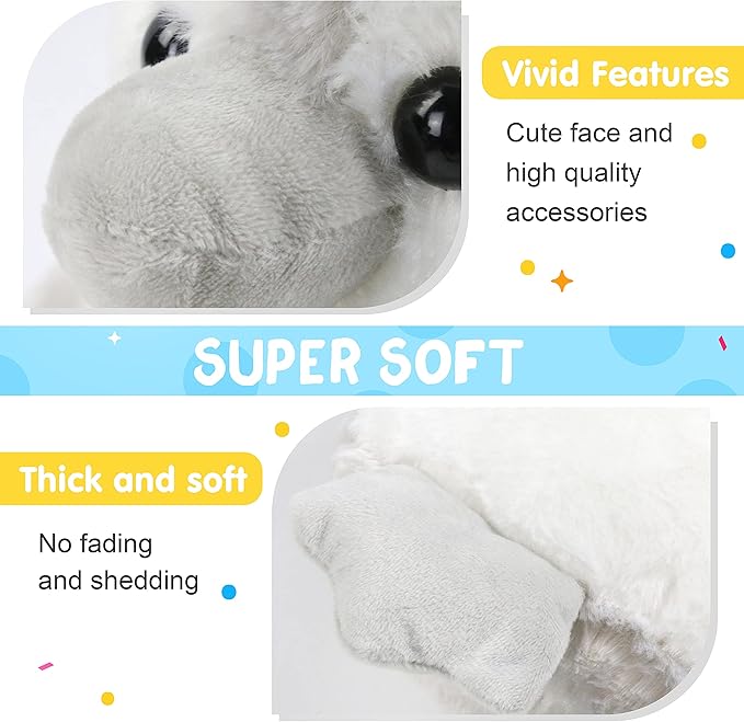 Houwsbaby 12'' LED Light Up Penguin Stuffed Animal Plush Toy