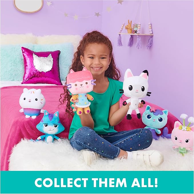 Gabby's Dollhouse, 8-inch Mercat Purr-ific Plush Toy 3 and