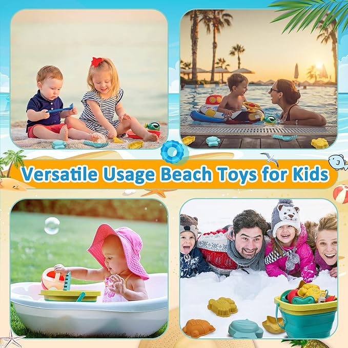 HomeMall 14PCS Beach Toys for Kids, Sand Toys Set for Toddlers