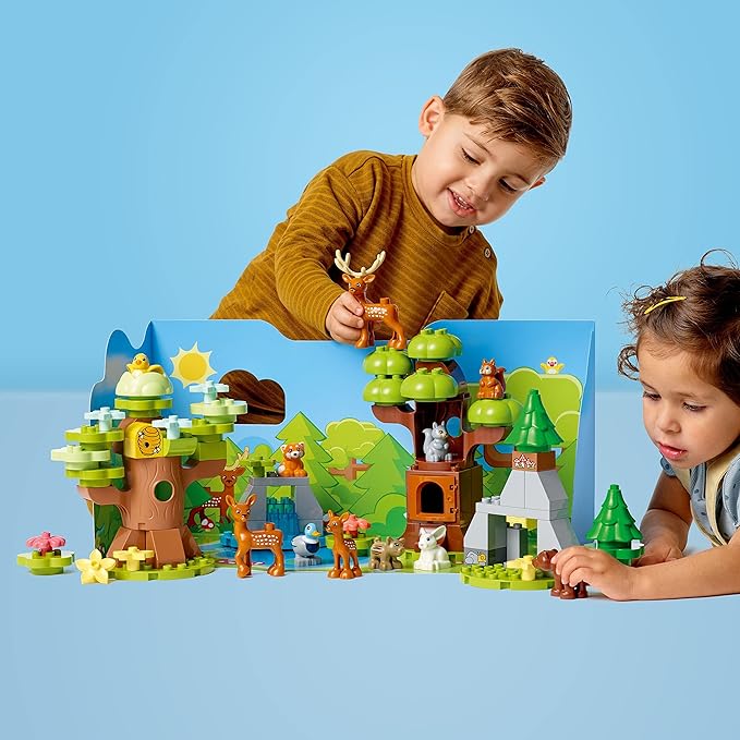 LEGO DUPLO Wild Animals of Europe 10979, Preschool Learning Toys for Toddlers 2 Plus Years Old with Deer