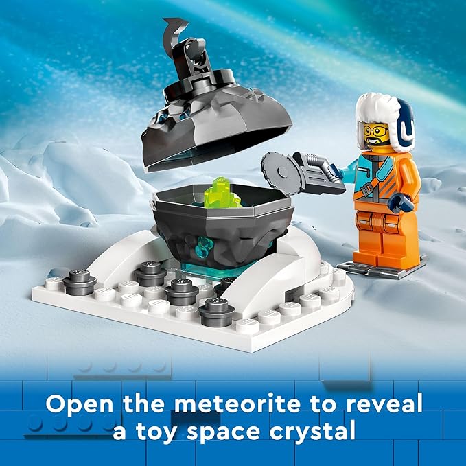 LEGO City Exploration Arctic Explorer Truck and Mobile Lab 60378 Building Set for Ages 6+ with a Tracked Vehicle, Laboratory on Skis 4 Minifigures 3 Polar