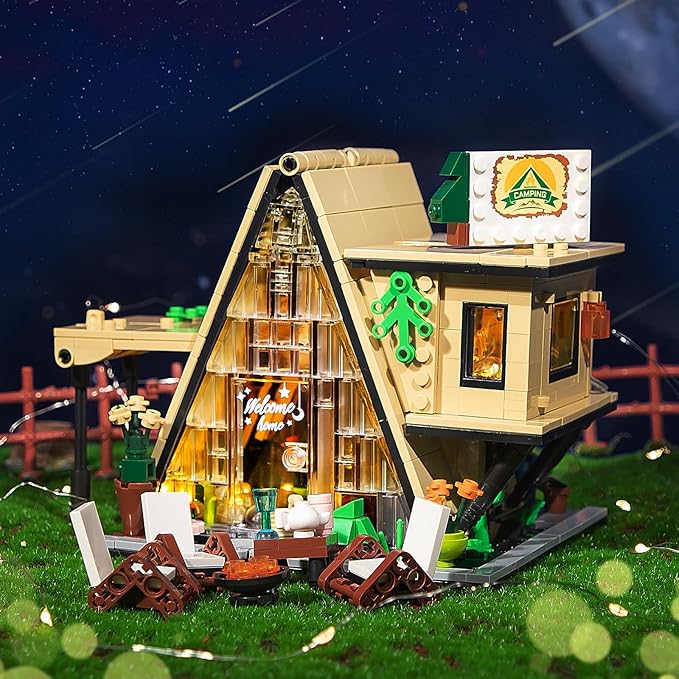 QLT A-Frame Cabin, Glamping House Building Set (579 Pcs)