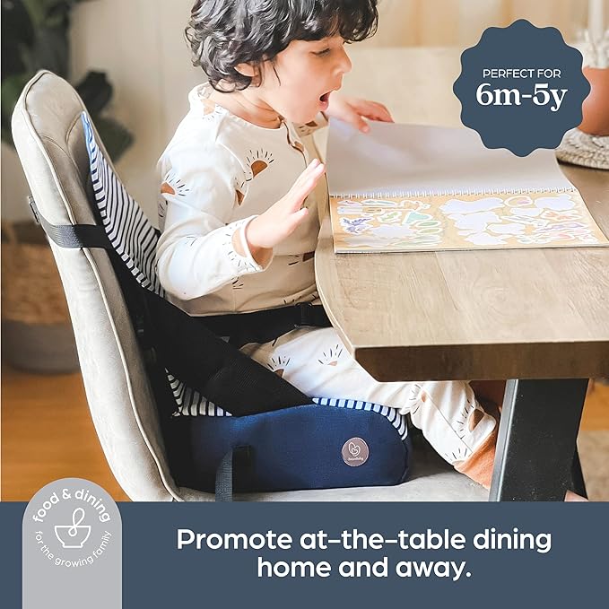 Dreambaby Grab βN Go Travel Booster Seat β Portable Toddler High Chair for Dining (6M-5Y) with Storage & Shoulder Strap