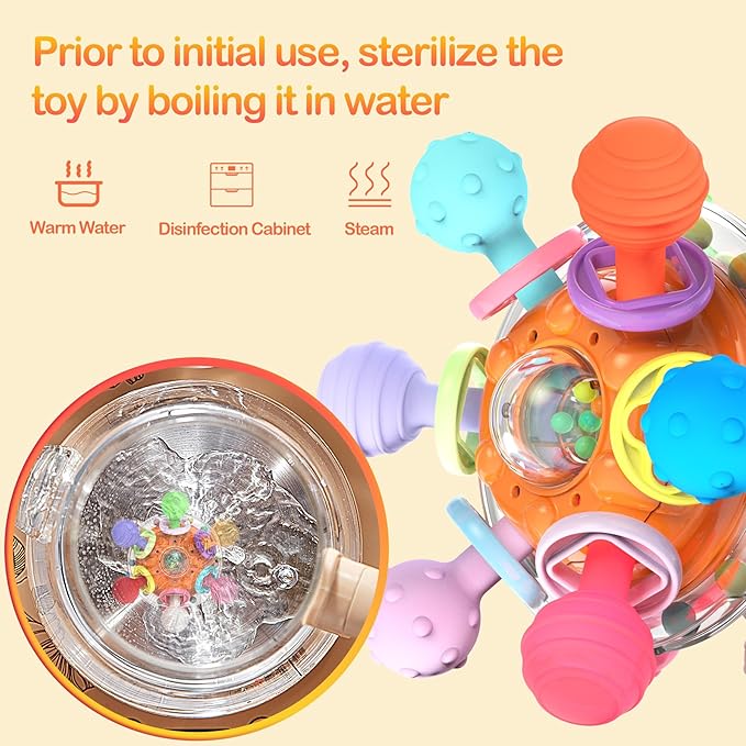 Baby Sensory Teething Toys - Infant Teethers Montessori Toys, Updated 0 3 6 9 12 18