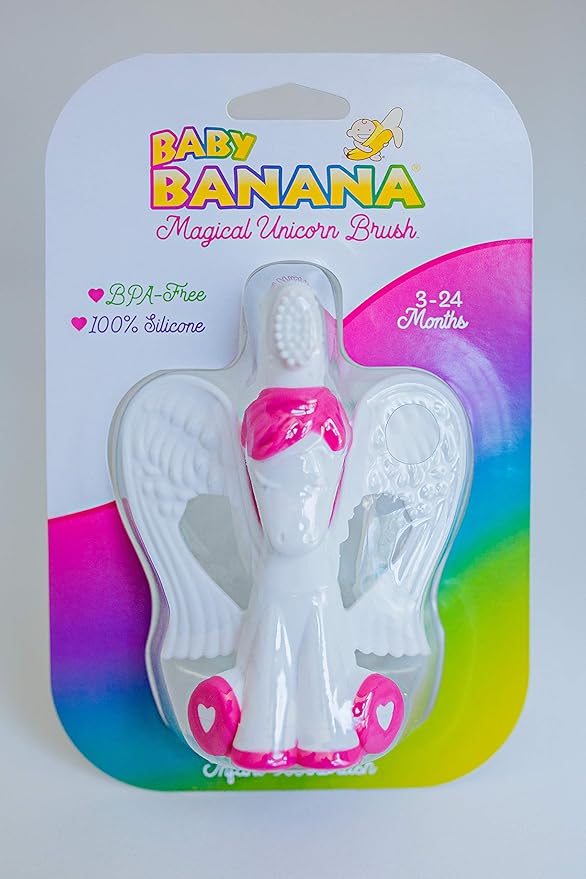 Baby Banana - Magical Unicorn Toothbrush , Training Teether Tooth Brush for Infant