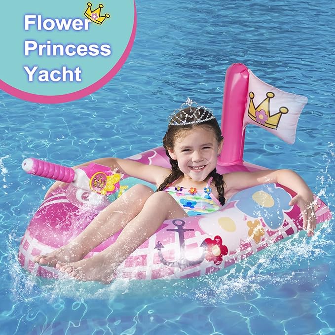 Inflatable Pool Floats Kids-Girls Pool Toys for Toddlers Ages 3-8, Kids Floats for Swimming Pool