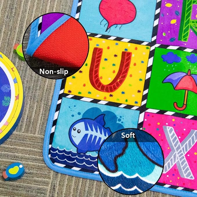 teytoy Baby Cotton, Crawling Mat Super Soft Carpet Plush Surface Non-Slip Design (59 x 44 Inch)