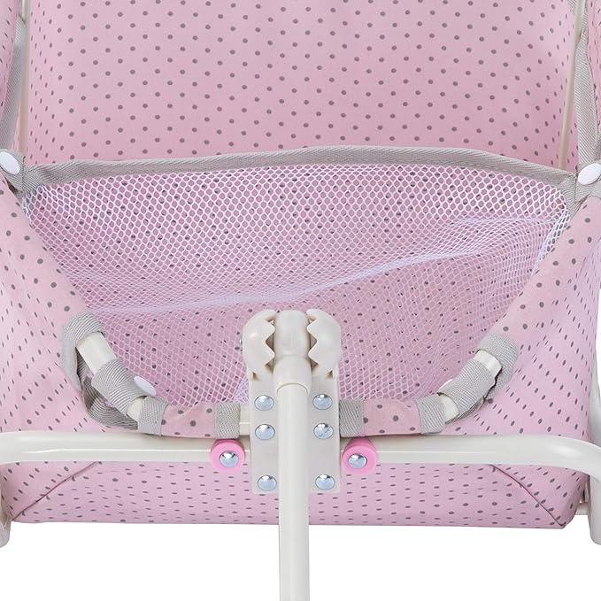 Olivia's Little World - Polka Dots Folding Princess Baby Doll Wagon, Toy Storage Wagon