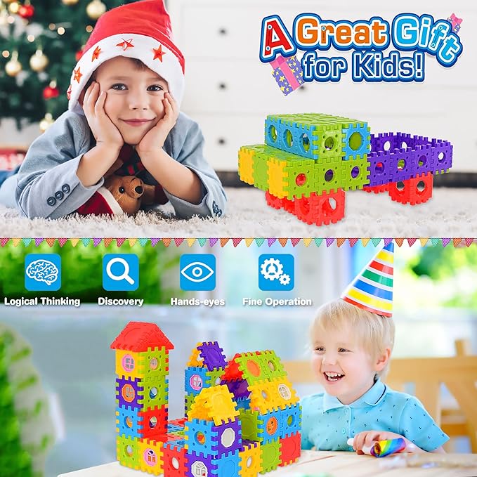 Building Blocks for Toddlers & Kids 180 Pcs Toy Building