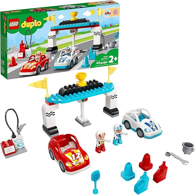 LEGO DUPLO Town Race Cars 10947 Cool Car-Race Building Toy; 2021 (44