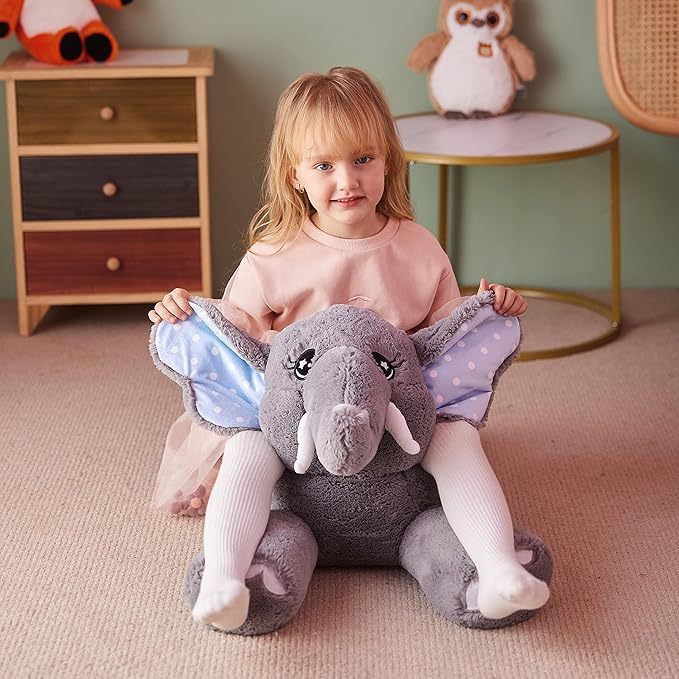 IKASA Large Elephant Stuffed Animal Plush Toy,29" Giant Elephant Big Jumbo Soft Toys