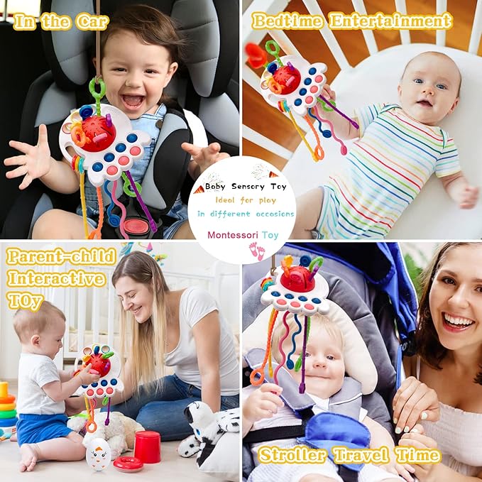 Montessori toys for babies 6-12 months Baby Silicon Sensory Travel 3-6 Months 1 Year