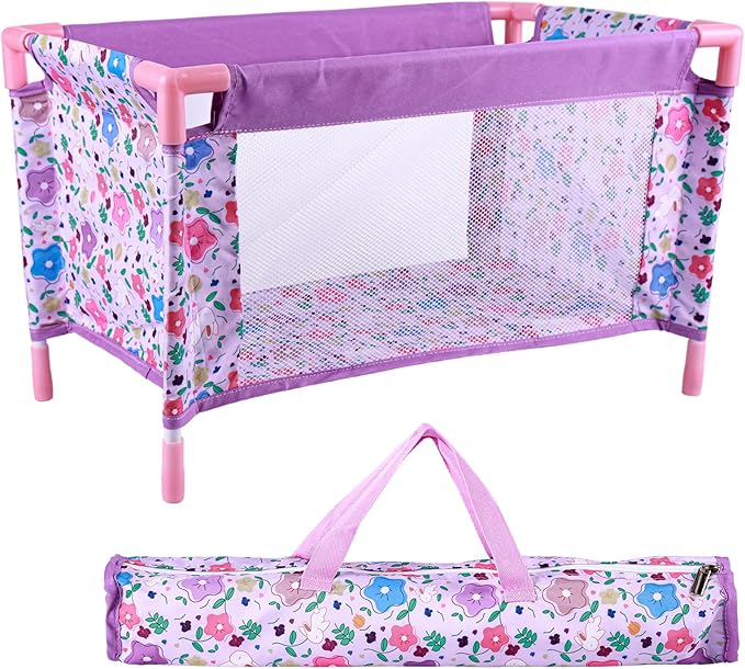 BABESIDE Reborn Baby Doll Crib, Baby Doll Bed 17-21 Inch