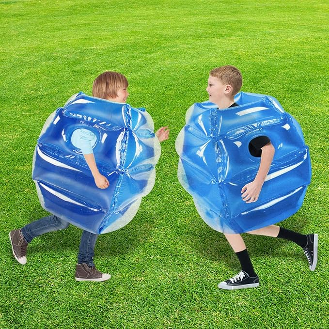 SUNSHINEMALL 2PC Sumo Balls, Inflatable Body Sumo Balls Bopper Toys 26" - (2PC Blue+Pink 26inch)