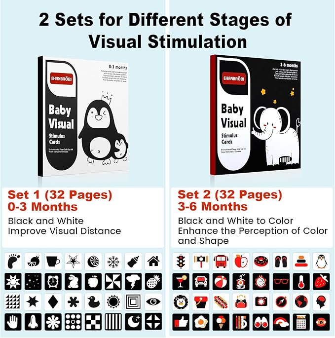 High Contrast Baby Toys for Newborn Baby Toys 0-3 Months 0-6 Months