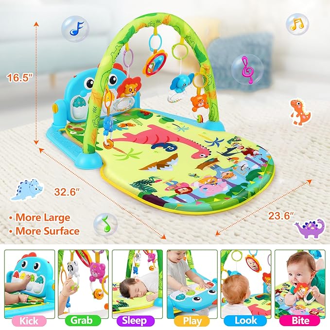 Baby Play Mat Baby Toys Tummy Time Mat Baby Activity 0-6 6-12