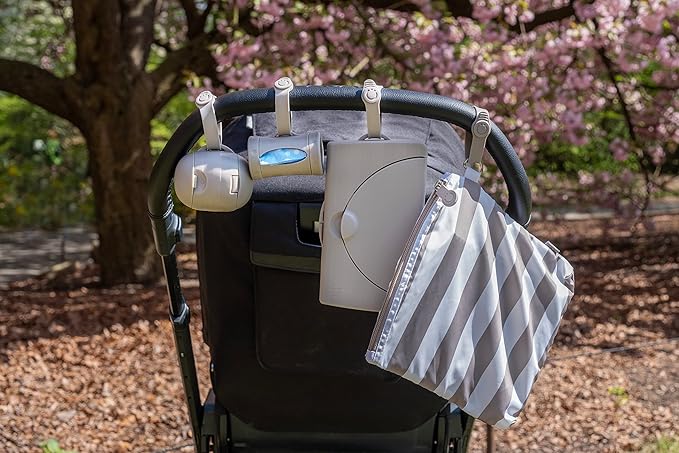 Ubbi On-The-Go Dual Pacifier Holder, Keep's Baby's Binkies Clean and Accessible