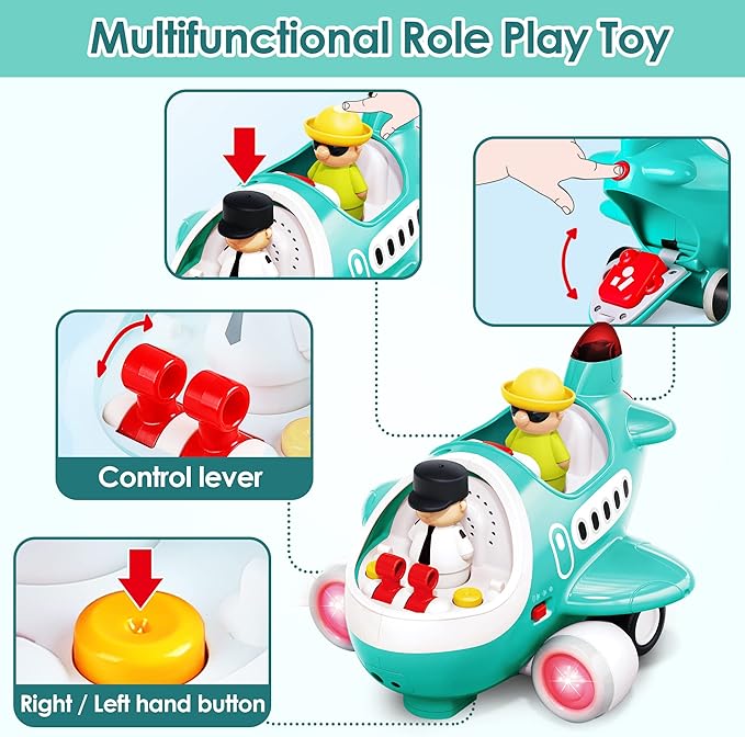iPlay, iLearn Baby Airplane Toys 2-3, Infant 18 24 2 3 4 Year