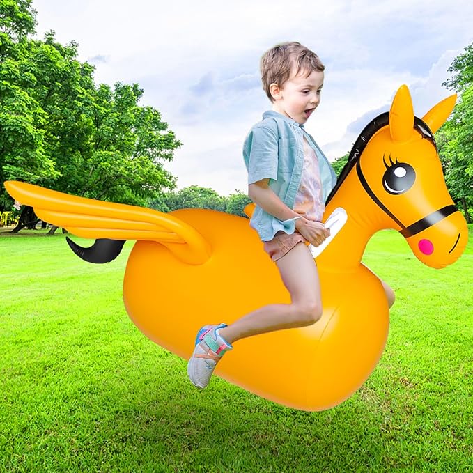 ZHUYNXIR Kid Bouncy Horse Toy,Kid Jumping Animal Toy 220 Pounds.