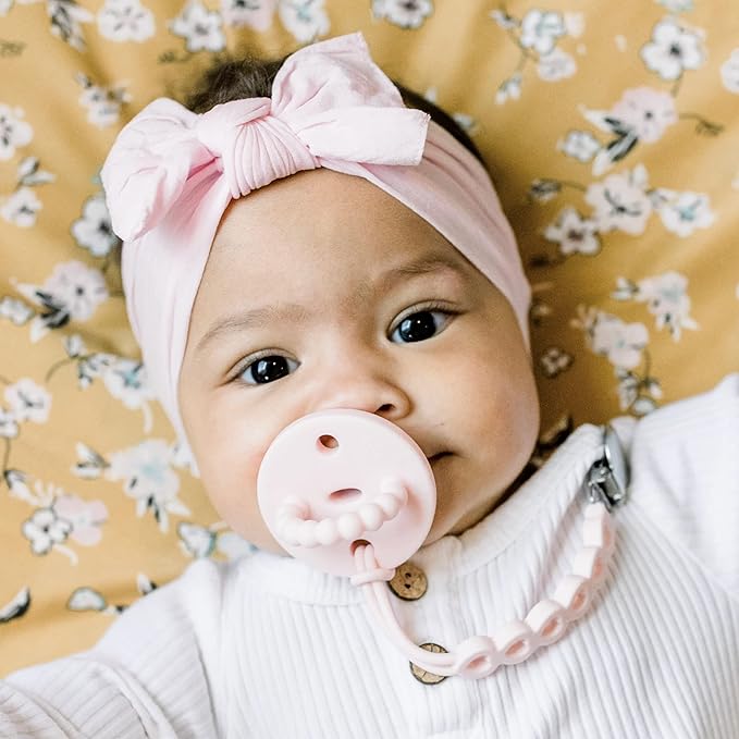 Ryan & Rose Cutie PAT Pacifier Teether (Slant, Pink)