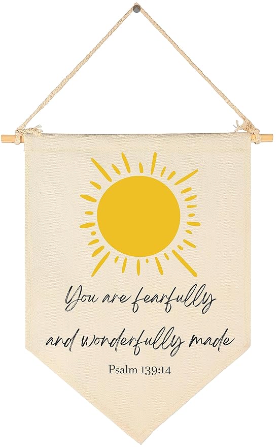You Are Fearfully and Wonderfully Made-Bible Verse Scripture Decor-Flag Decor