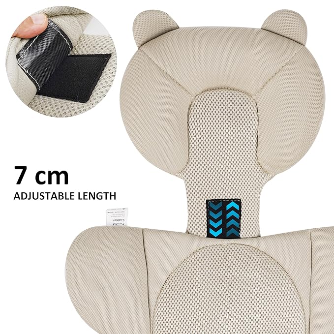 Baby Support Cushion - Breathable 3D Mesh Infant Insert for Strollers, Car Seats, High Chairs, and More - Perfect for Newborns (Cream)